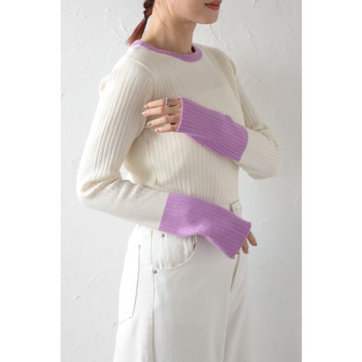 配色フィンガーホールリブニット 88-003886 | BONJOUR SAGAN | 詳細画像28 