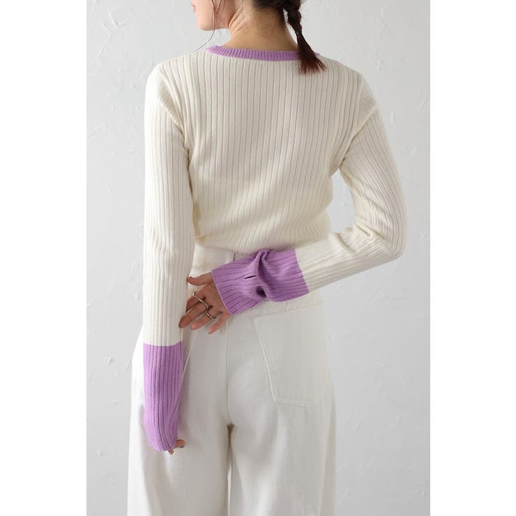 配色フィンガーホールリブニット 88-003886 | BONJOUR SAGAN | 詳細画像30 