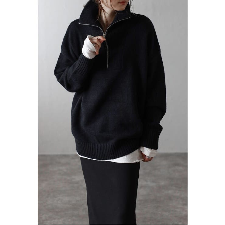 ハイネックハーフジップニット 88-003887 | BONJOUR SAGAN | 詳細画像10 