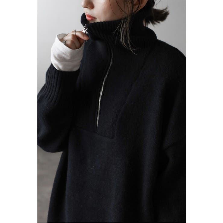 ハイネックハーフジップニット 88-003887 | BONJOUR SAGAN | 詳細画像12 