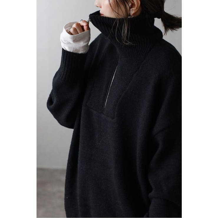 ハイネックハーフジップニット 88-003887 | BONJOUR SAGAN | 詳細画像13 