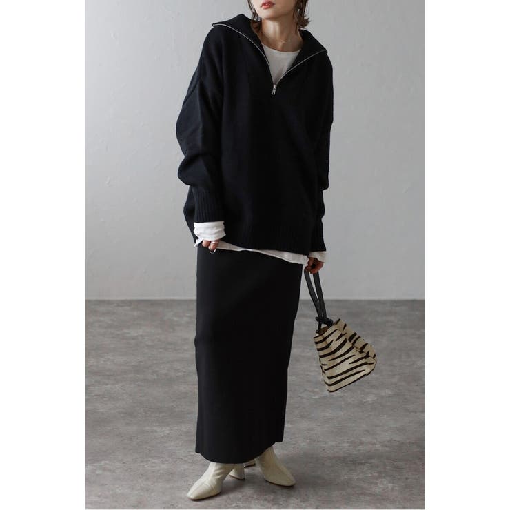 ハイネックハーフジップニット 88-003887 | BONJOUR SAGAN | 詳細画像14 