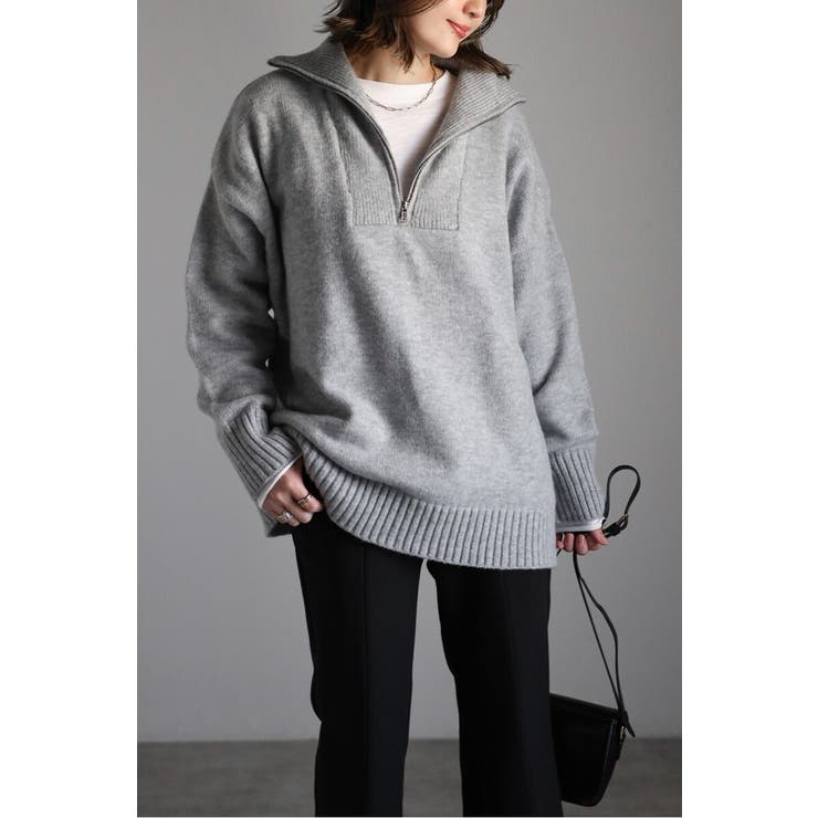 ハイネックハーフジップニット 88-003887 | BONJOUR SAGAN | 詳細画像17 