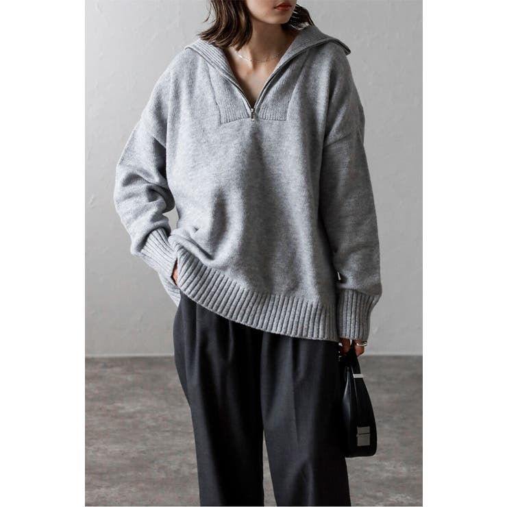 ハイネックハーフジップニット 88-003887 | BONJOUR SAGAN | 詳細画像23 