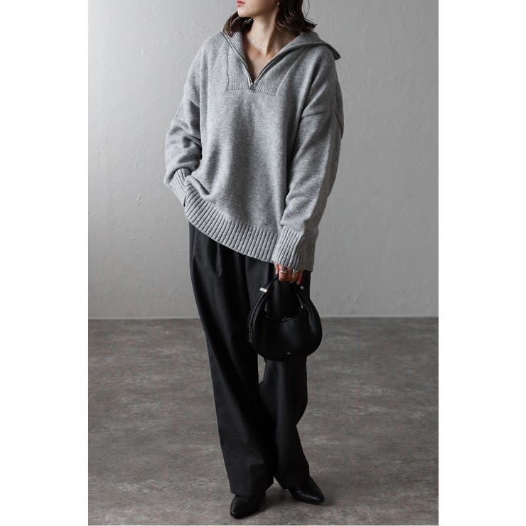 ハイネックハーフジップニット 88-003887 | BONJOUR SAGAN | 詳細画像29 