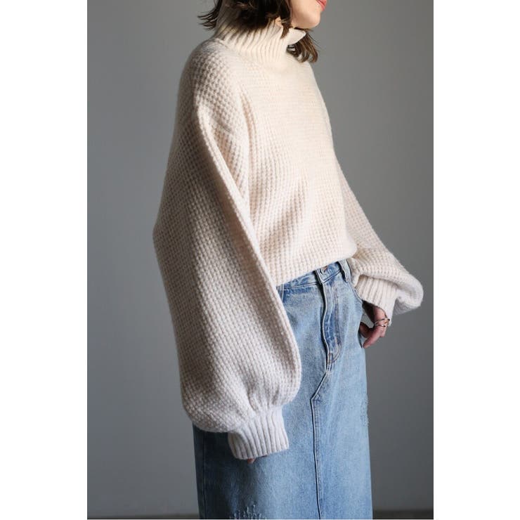 ボトルネックワッフルニット 88-003905 | BONJOUR SAGAN | 詳細画像1 