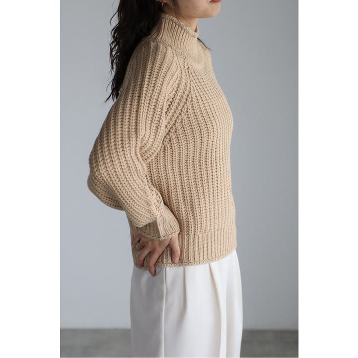 ハイネック畔編みボリュームニット 88-003929 | BONJOUR SAGAN | 詳細画像3 