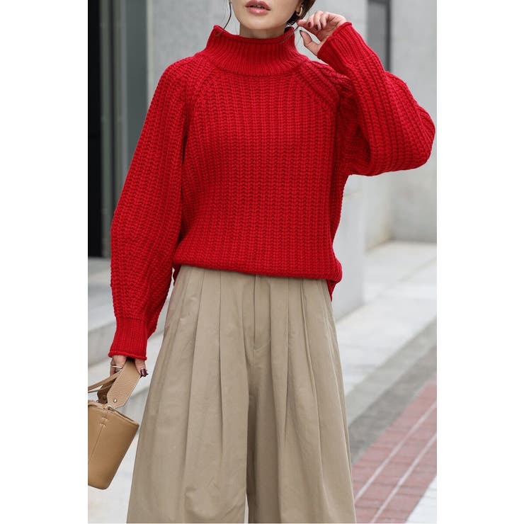 ハイネック畔編みボリュームニット 88-003929 | BONJOUR SAGAN | 詳細画像9 