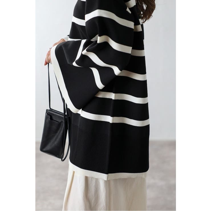 スリットスリーブボートネックボーダーニット | BONJOUR SAGAN | 詳細画像25 