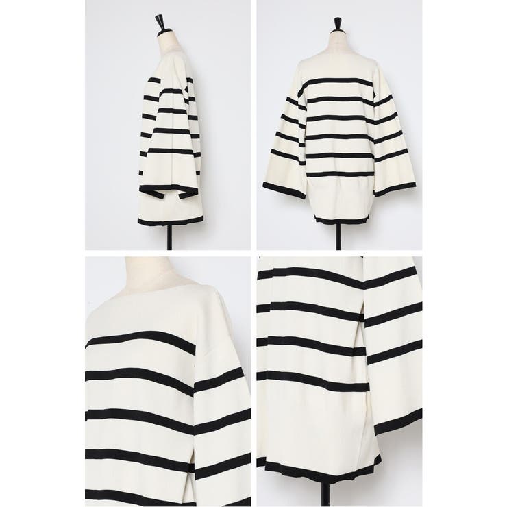 スリットスリーブボートネックボーダーニット | BONJOUR SAGAN | 詳細画像27 