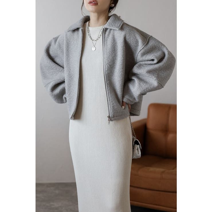 ブークレステンカラーWジップブルゾン 88-003964 | BONJOUR SAGAN | 詳細画像23 