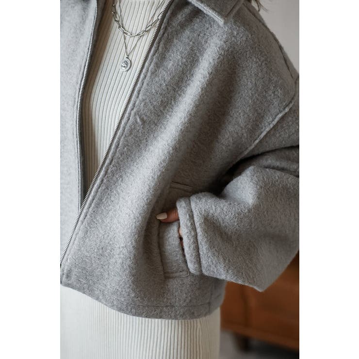 ブークレステンカラーWジップブルゾン 88-003964 | BONJOUR SAGAN | 詳細画像31 