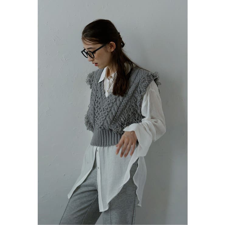 fringe bulky knit | BONJOUR SAGAN | 詳細画像6 
