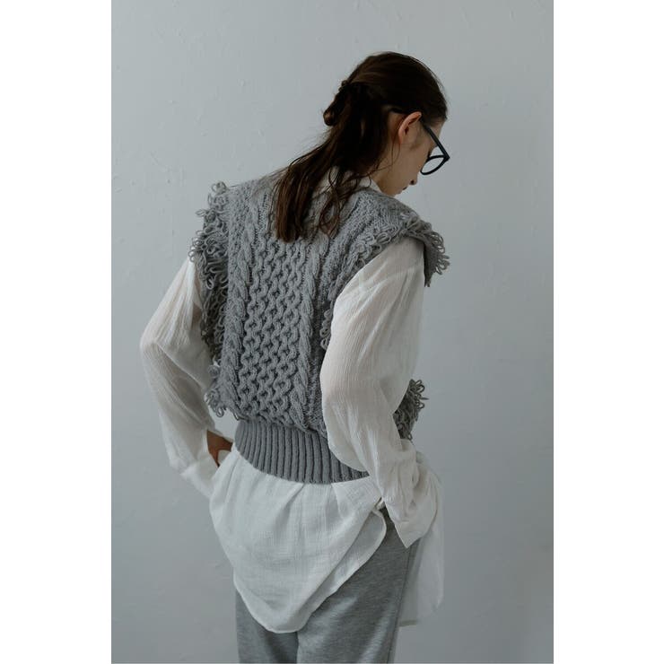 fringe bulky knit | BONJOUR SAGAN | 詳細画像7 