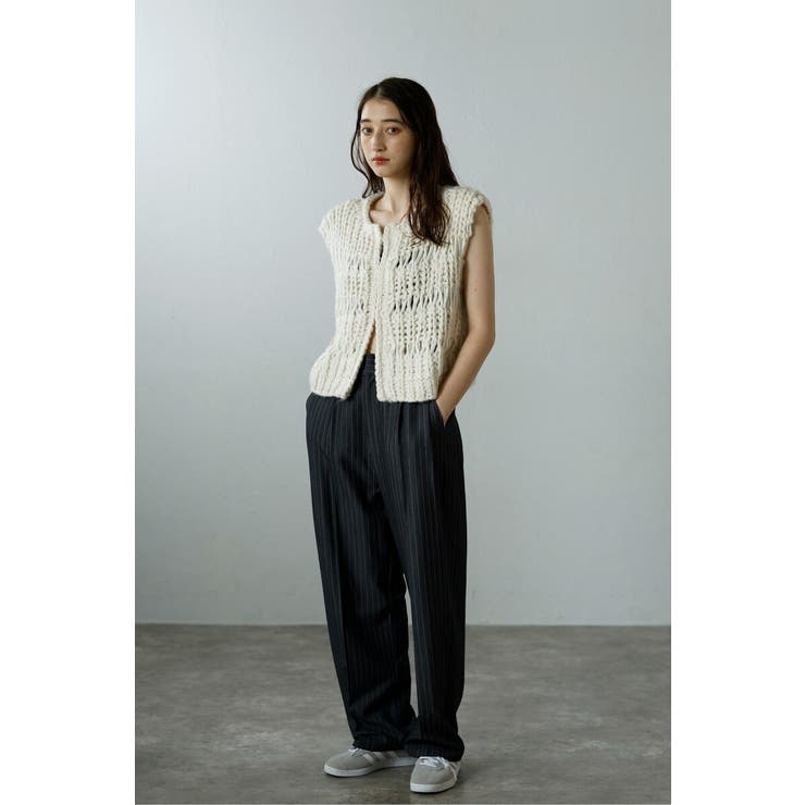 hand knit vest / ハンドニットベスト 88-004012 | BONJOUR SAGAN | 詳細画像1 
