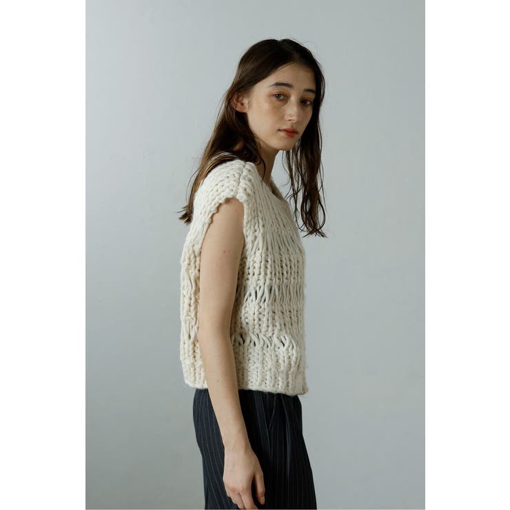 hand knit vest / ハンドニットベスト 88-004012 | BONJOUR SAGAN | 詳細画像8 