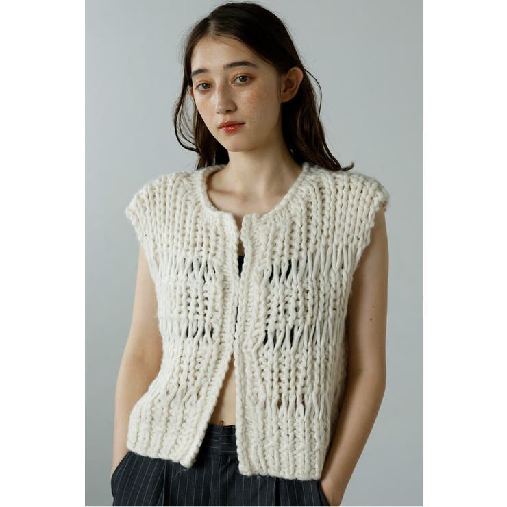 hand knit vest / ハンドニットベスト 88-004012 | BONJOUR SAGAN | 詳細画像11 