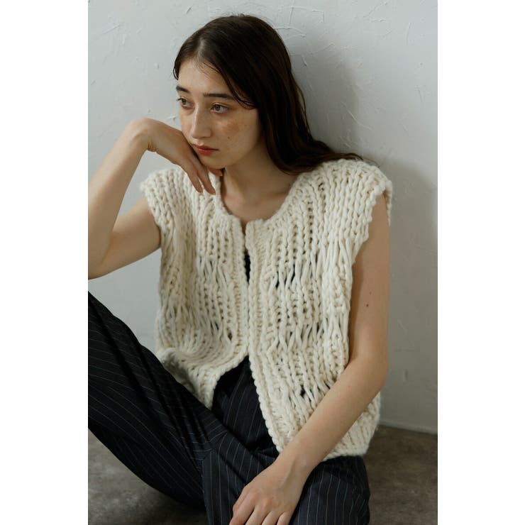 hand knit vest / ハンドニットベスト 88-004012 | BONJOUR SAGAN | 詳細画像18 