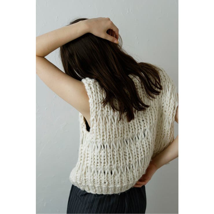 hand knit vest / ハンドニットベスト 88-004012 | BONJOUR SAGAN | 詳細画像20 