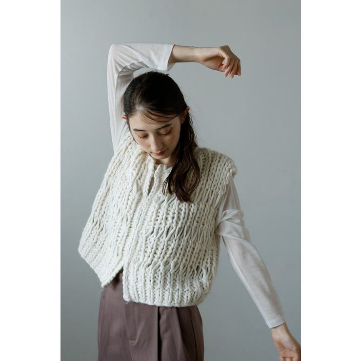 hand knit vest / ハンドニットベスト 88-004012 | BONJOUR SAGAN | 詳細画像24 
