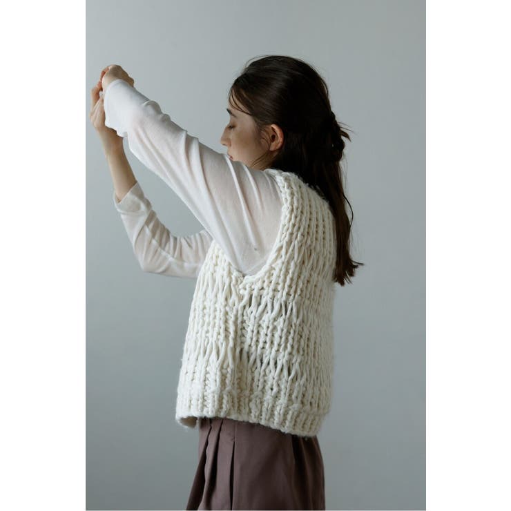 hand knit vest / ハンドニットベスト 88-004012 | BONJOUR SAGAN | 詳細画像25 