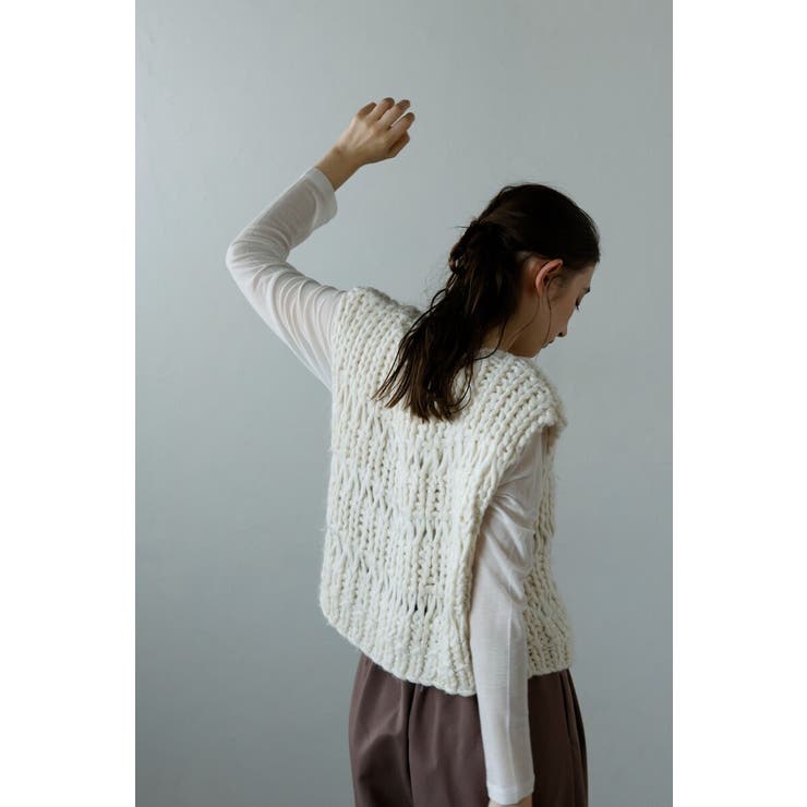 hand knit vest / ハンドニットベスト 88-004012 | BONJOUR SAGAN | 詳細画像26 