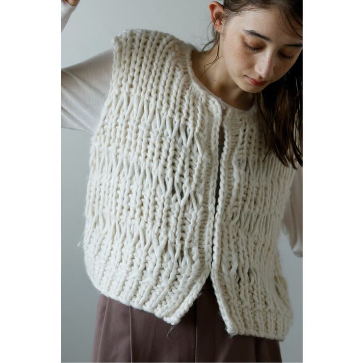 hand knit vest / ハンドニットベスト 88-004012 | BONJOUR SAGAN | 詳細画像28 