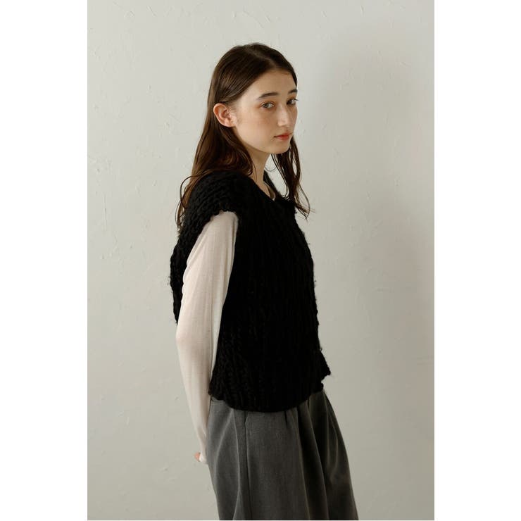 hand knit vest / ハンドニットベスト 88-004012 | BONJOUR SAGAN | 詳細画像40 