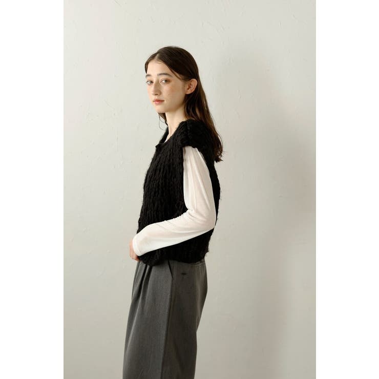 hand knit vest / ハンドニットベスト 88-004012 | BONJOUR SAGAN | 詳細画像42 