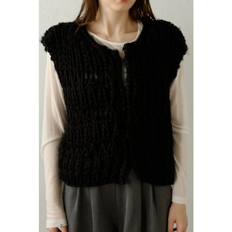 hand knit vest / ハンドニットベスト 88-004012 | BONJOUR SAGAN | 詳細画像44 