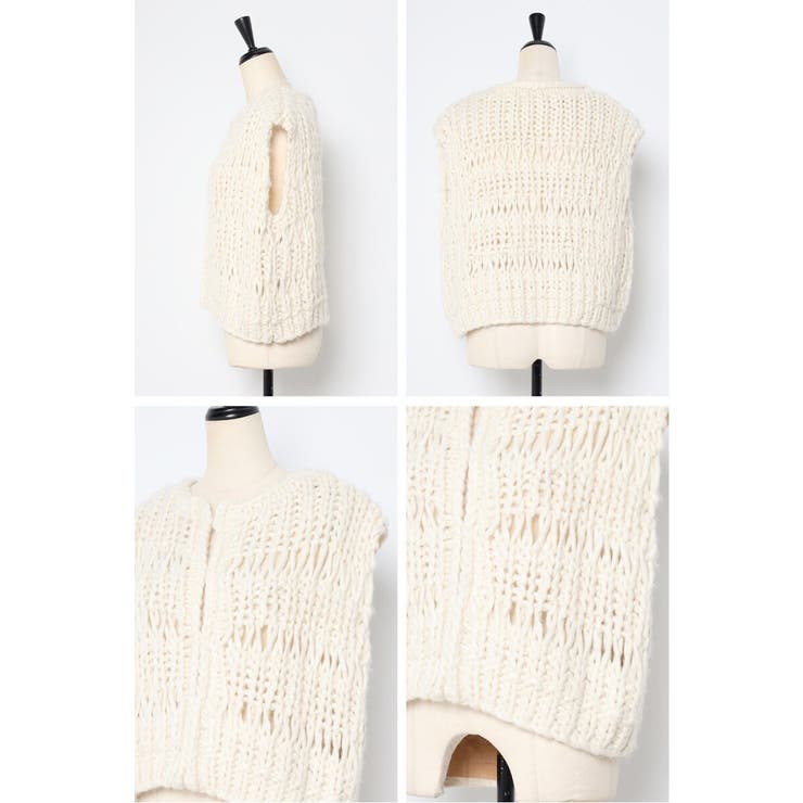 hand knit vest / ハンドニットベスト 88-004012 | BONJOUR SAGAN | 詳細画像54 