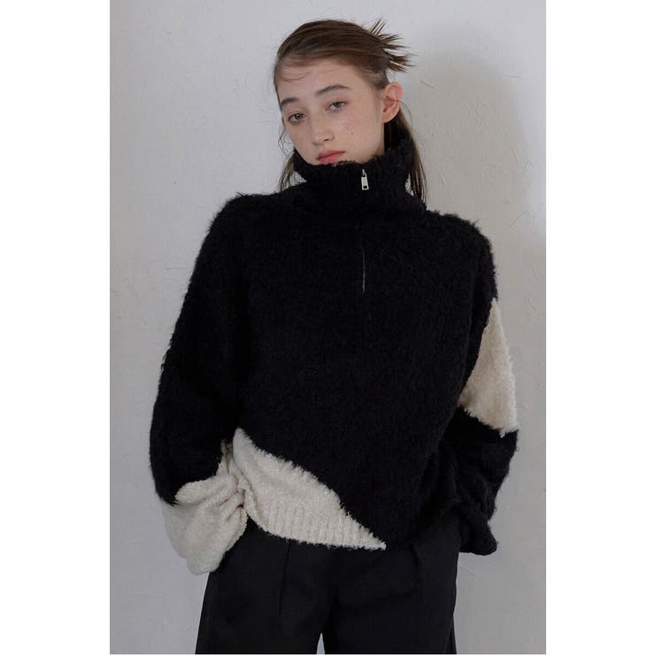 BLACK | cropped half zip | BONJOUR SAGAN