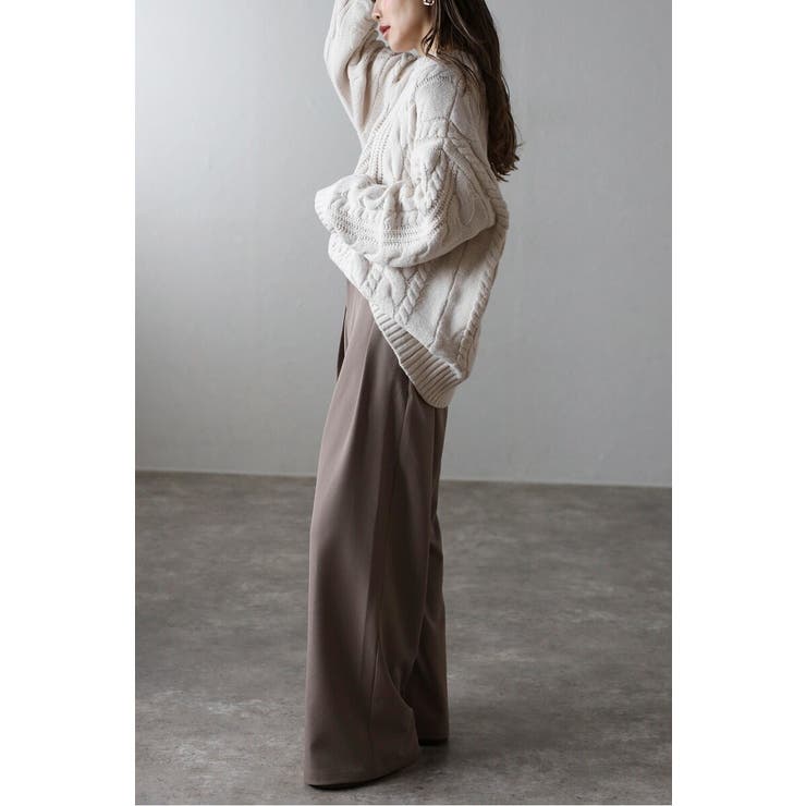 クルーネックミックスケーブルニット 88-004060 | BONJOUR SAGAN | 詳細画像5 