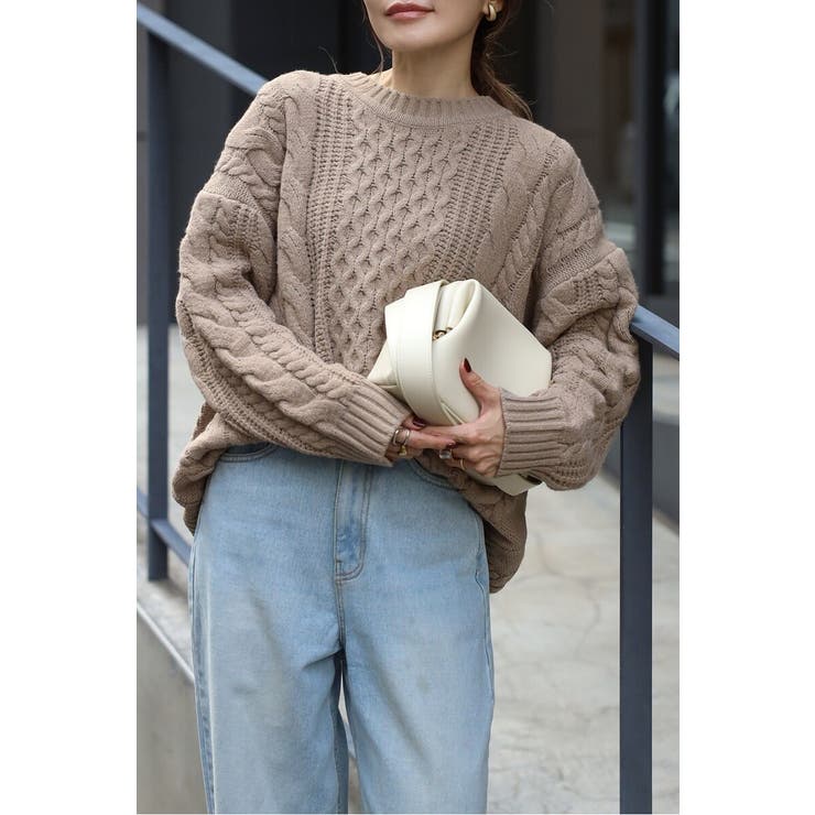 クルーネックミックスケーブルニット 88-004060 | BONJOUR SAGAN | 詳細画像10 