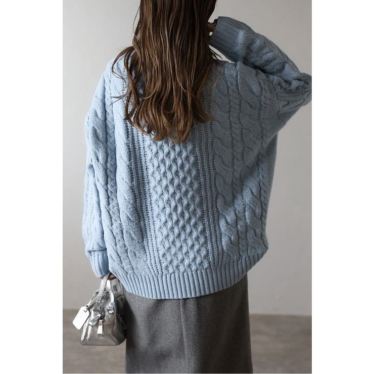 クルーネックミックスケーブルニット 88-004060 | BONJOUR SAGAN | 詳細画像19 