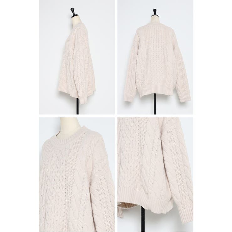 クルーネックミックスケーブルニット 88-004060 | BONJOUR SAGAN | 詳細画像28 