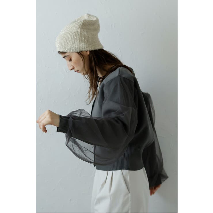 tulle sleeve cropped | BONJOUR SAGAN | 詳細画像2 