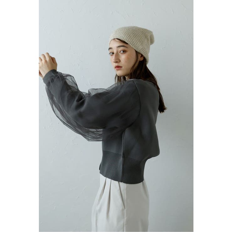 tulle sleeve cropped | BONJOUR SAGAN | 詳細画像5 