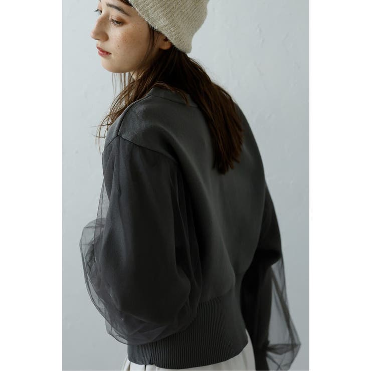 tulle sleeve cropped | BONJOUR SAGAN | 詳細画像6 