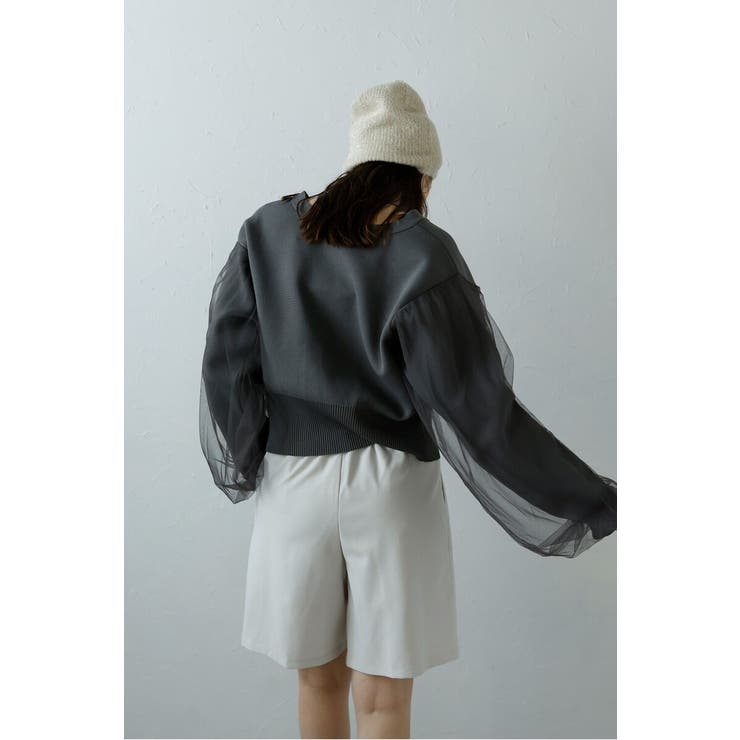 tulle sleeve cropped | BONJOUR SAGAN | 詳細画像9 