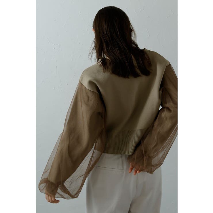 tulle sleeve cropped | BONJOUR SAGAN | 詳細画像18 