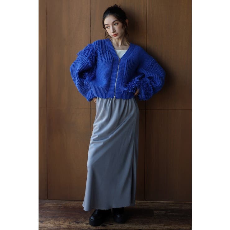 ループフリンジVネックジップカーディガン 88-004087 | BONJOUR SAGAN | 詳細画像16 