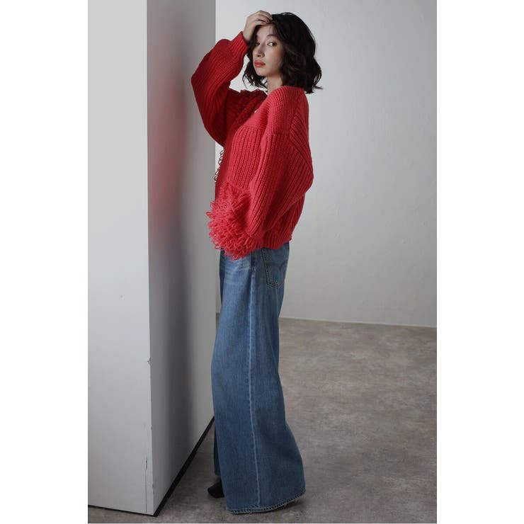 ループフリンジVネックジップカーディガン 88-004087 | BONJOUR SAGAN | 詳細画像20 