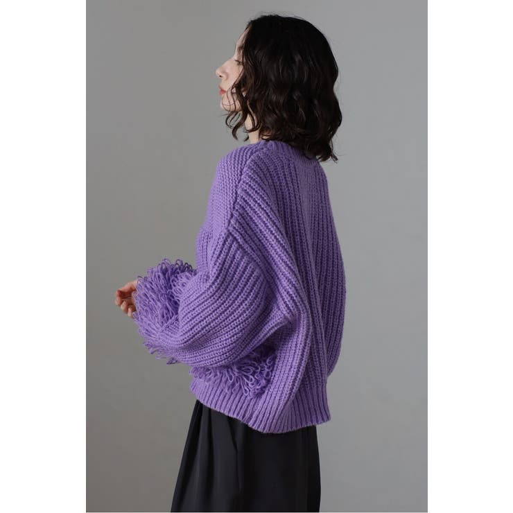 ループフリンジVネックジップカーディガン 88-004087 | BONJOUR SAGAN | 詳細画像25 