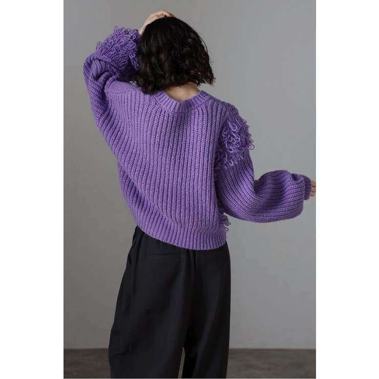 ループフリンジVネックジップカーディガン 88-004087 | BONJOUR SAGAN | 詳細画像27 