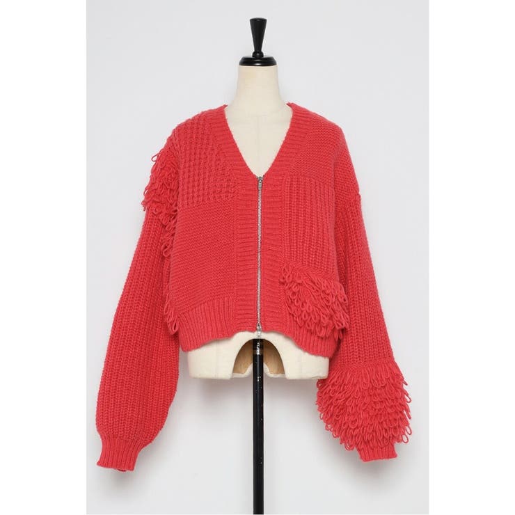 ループフリンジVネックジップカーディガン 88-004087 | BONJOUR SAGAN | 詳細画像33 