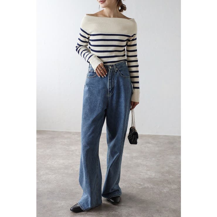 オフショルボーダーニット 88-004117 | BONJOUR SAGAN | 詳細画像1 