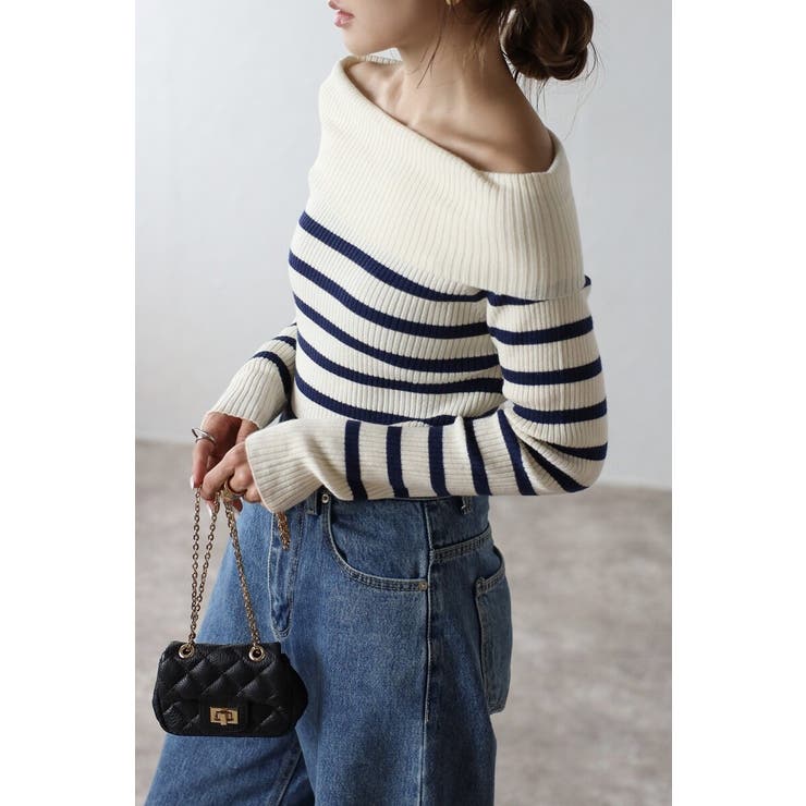 オフショルボーダーニット 88-004117 | BONJOUR SAGAN | 詳細画像2 