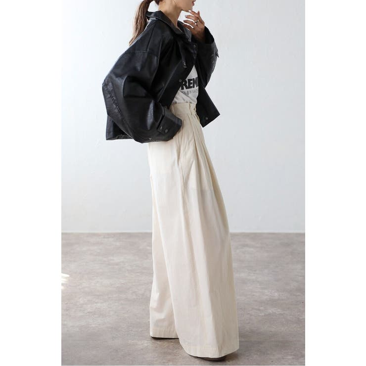 フェイクレザーショート丈ブルゾン 88-004157 | BONJOUR SAGAN | 詳細画像6 