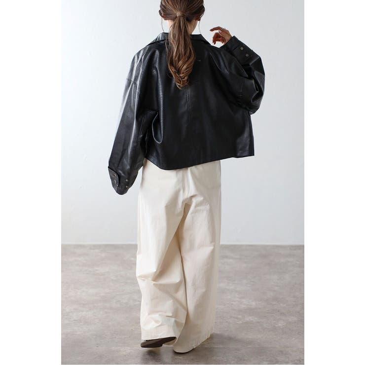 フェイクレザーショート丈ブルゾン 88-004157 | BONJOUR SAGAN | 詳細画像7 